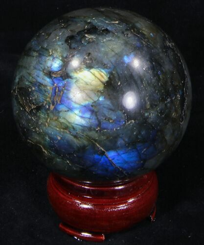 Flashy Labradorite Sphere - Great Color Play #32050